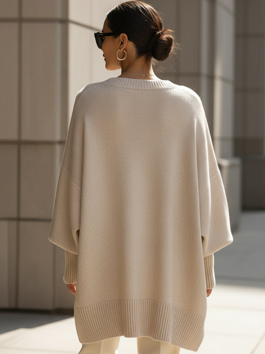 Ludovica | Maglione Oversize con Scollo Ampio