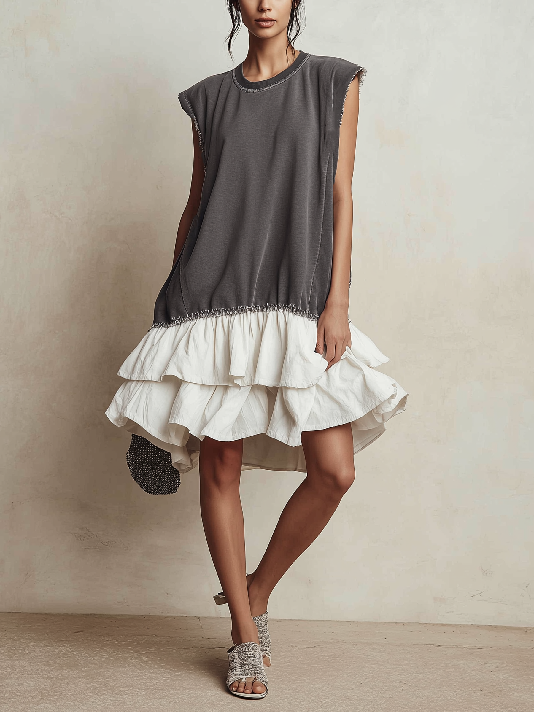 Ilaria | Vestido Casual Color Block de Corte Amplio, Ideal para Vacaciones