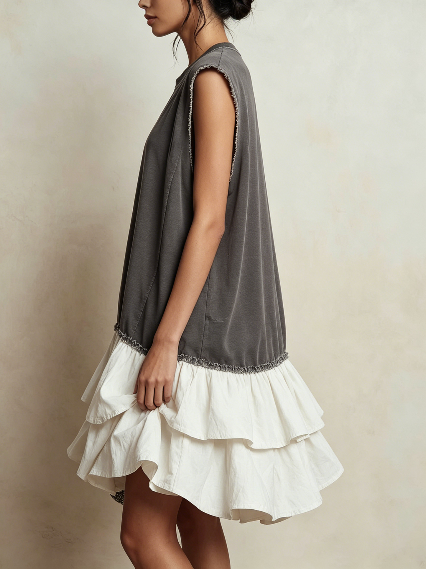 Ilaria | Vestido Casual Color Block de Corte Amplio, Ideal para Vacaciones
