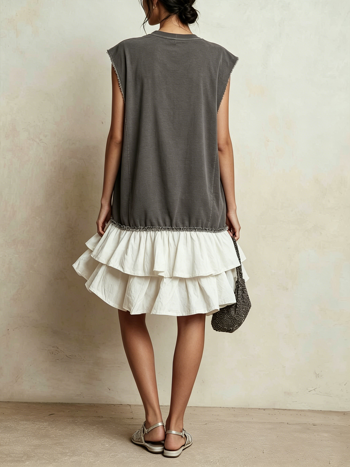 Ilaria | Vestido Casual Color Block de Corte Amplio, Ideal para Vacaciones
