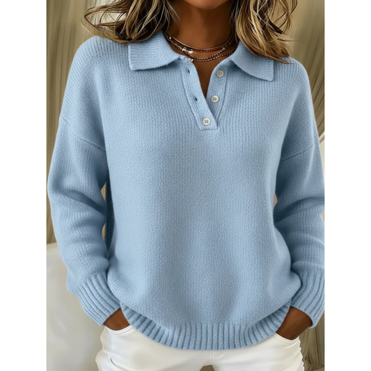 Marina | Suéter suave de cuello polo