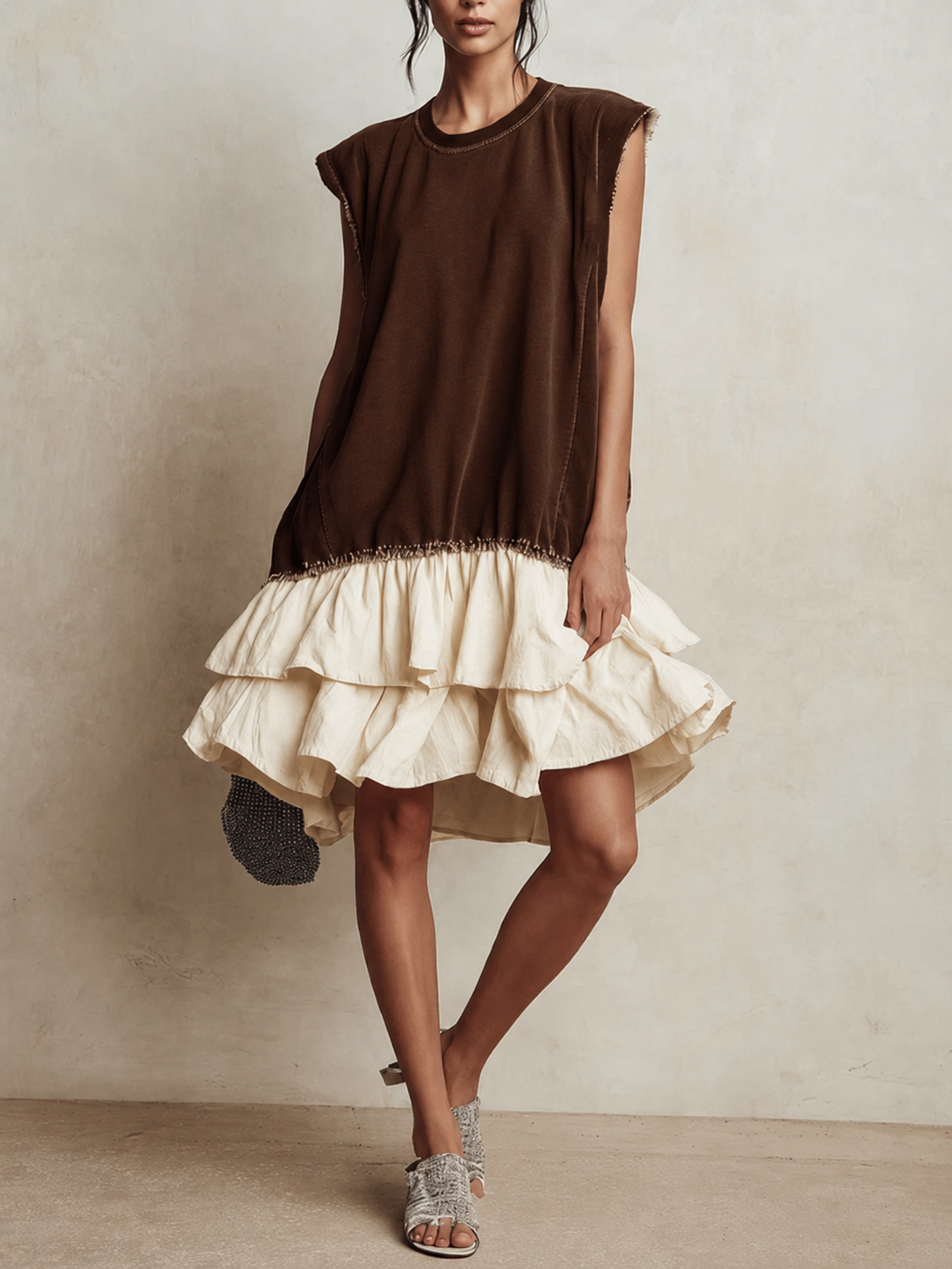 Ilaria | Vestido Casual Color Block de Corte Amplio, Ideal para Vacaciones