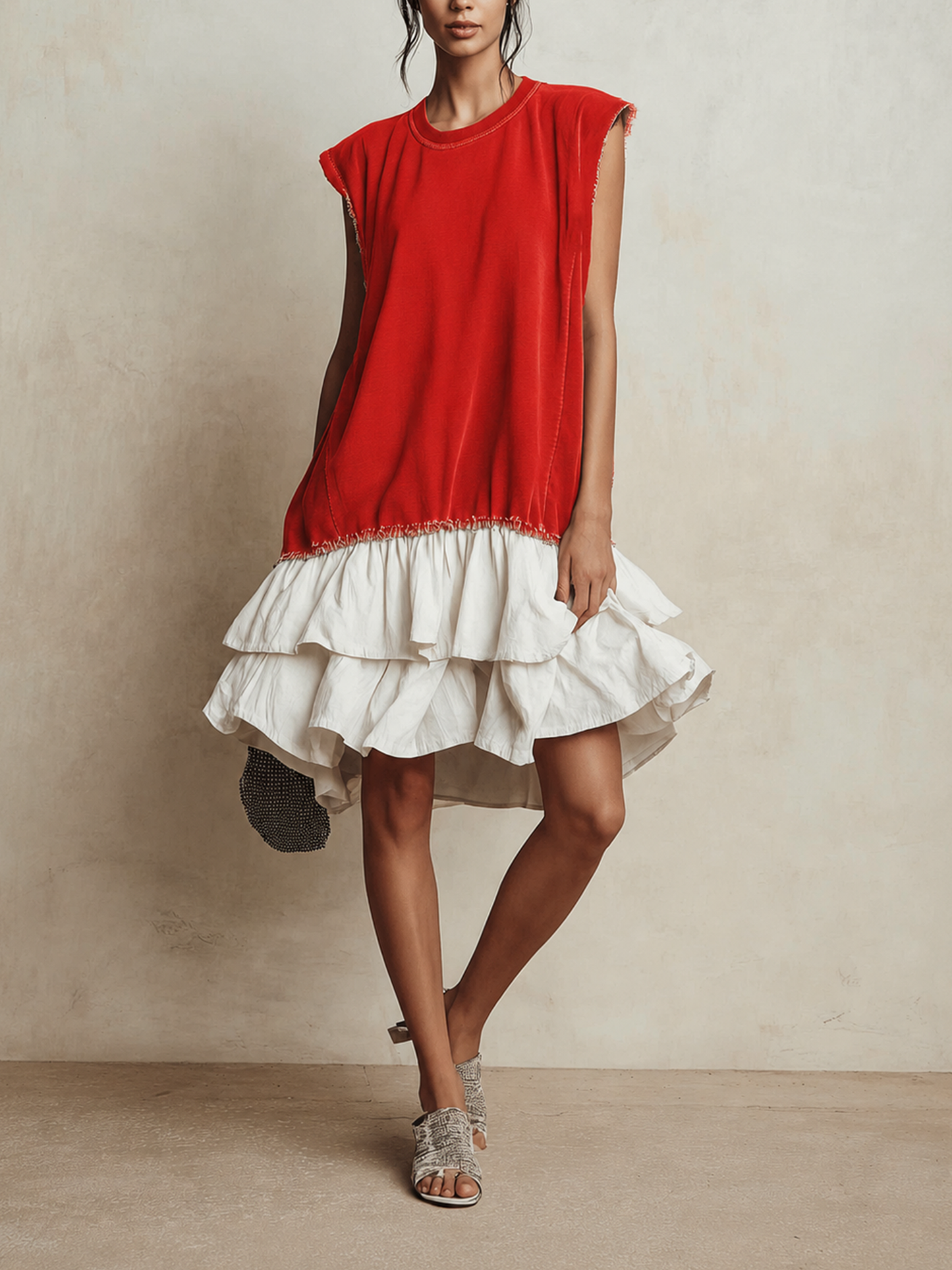 Ilaria | Vestido Casual Color Block de Corte Amplio, Ideal para Vacaciones